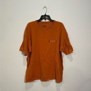 Vtg USA Real Dirt Dole Pineapple Plantation Wahiawa Hawaii Orange Short  Tee 2XL